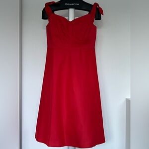 J. Crew Strapless Red A-Line Dress